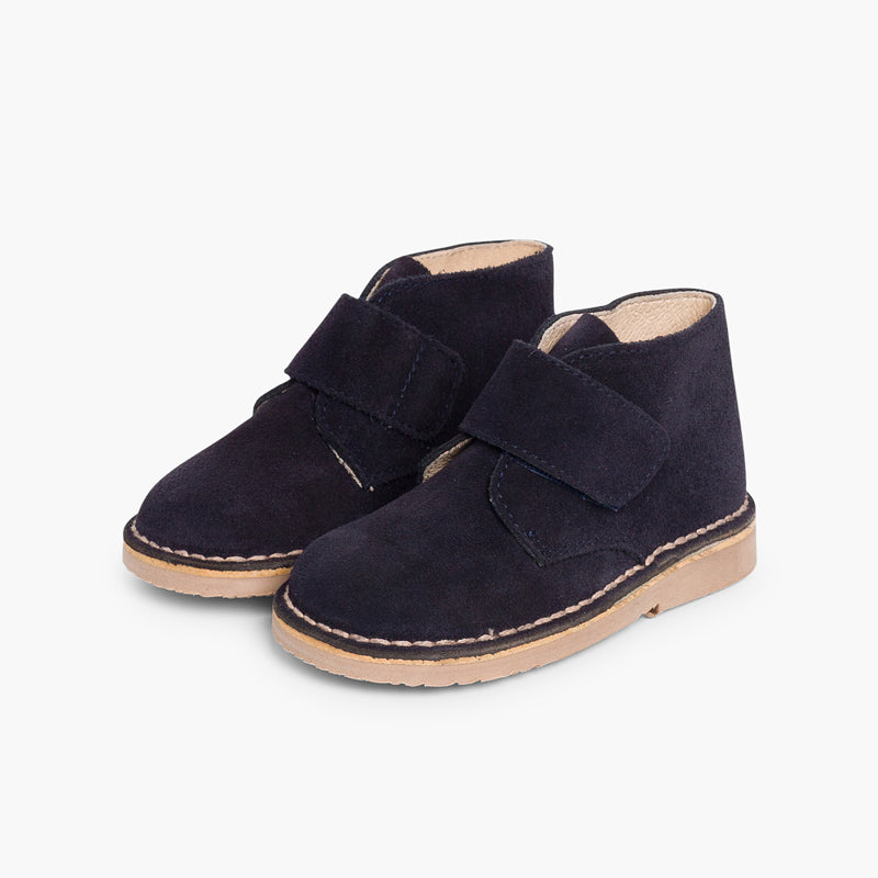 Bota Niño Estilo Safari con Velcro color Azul Marino