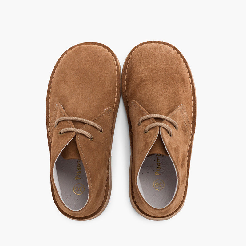 Bota Niño Estilo Safari con Cordones color Topo