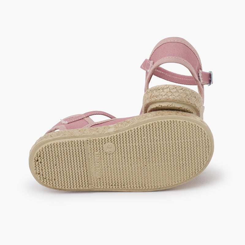 Alpargata niña con hebilla color rosa maquillaje