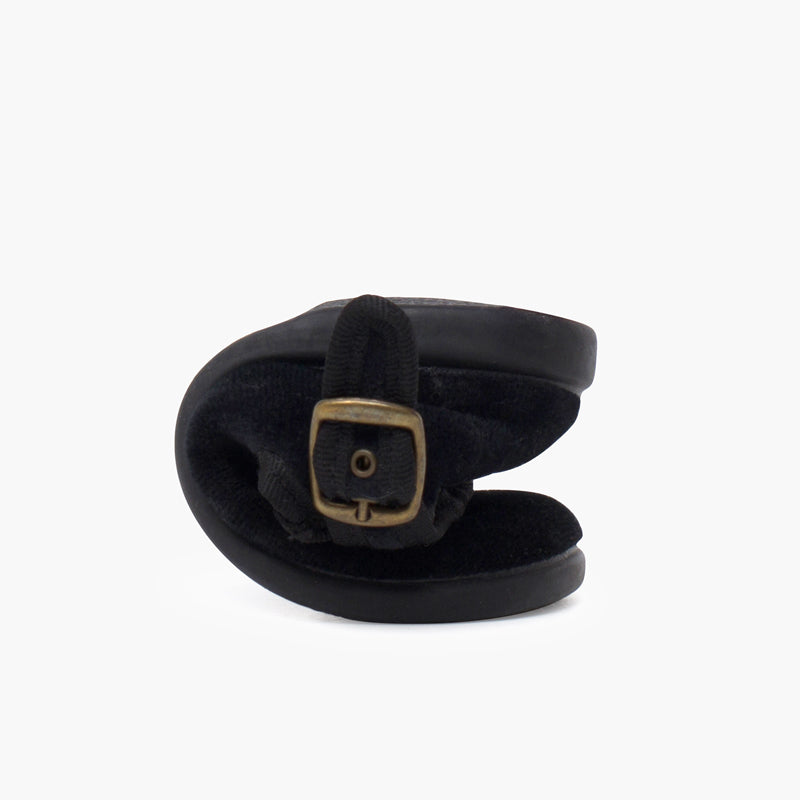 Zapato Niña Bailarina Terciopelo con Hebilla color Negro