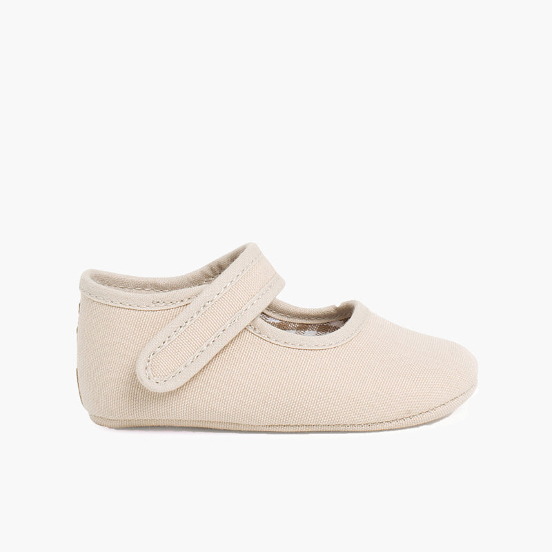 Mercedita bebé tipo badana con cinta adhesiva color arena