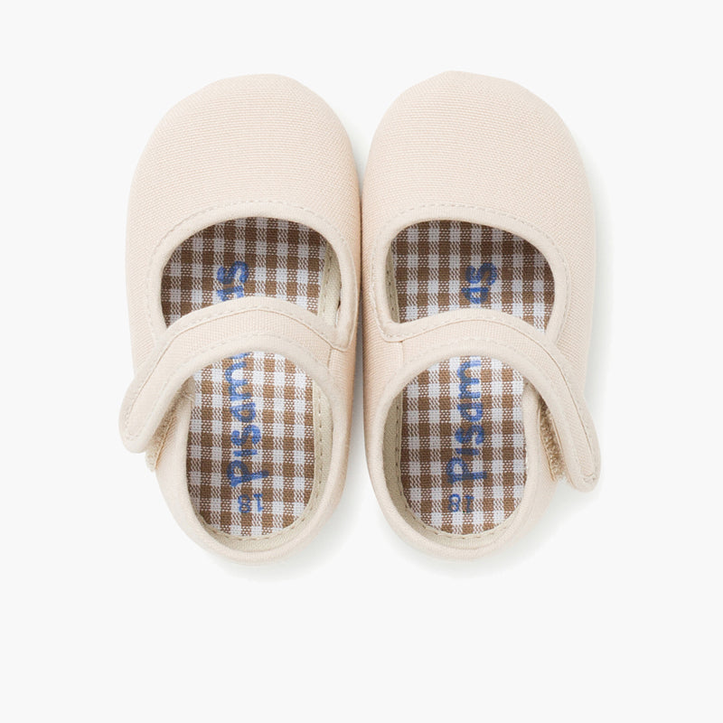 Mercedita bebé tipo badana con cinta adhesiva color arena