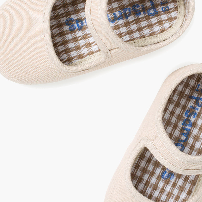 Mercedita bebé tipo badana con cinta adhesiva color arena