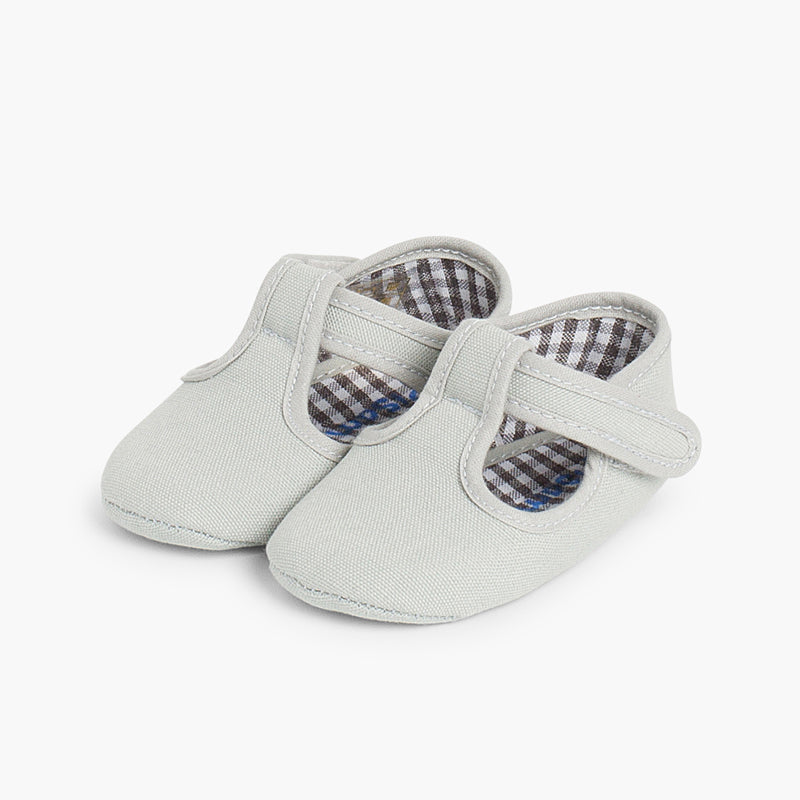 Pepito bebé tipo bandana con cinta adhesiva color gris