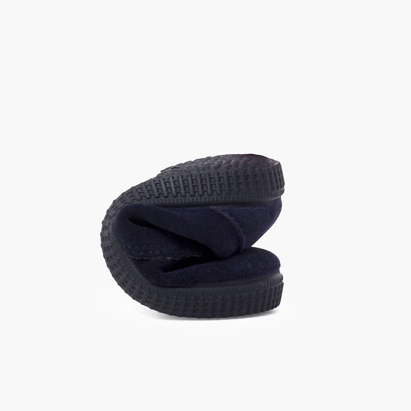 Bota Niño con Forro Pelito y Cordones color Azul Marino