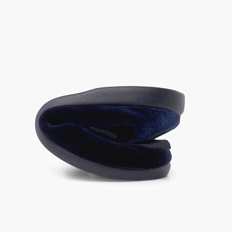Zapato Niña Bailarina Terciopelo con Moño color Azul Marino