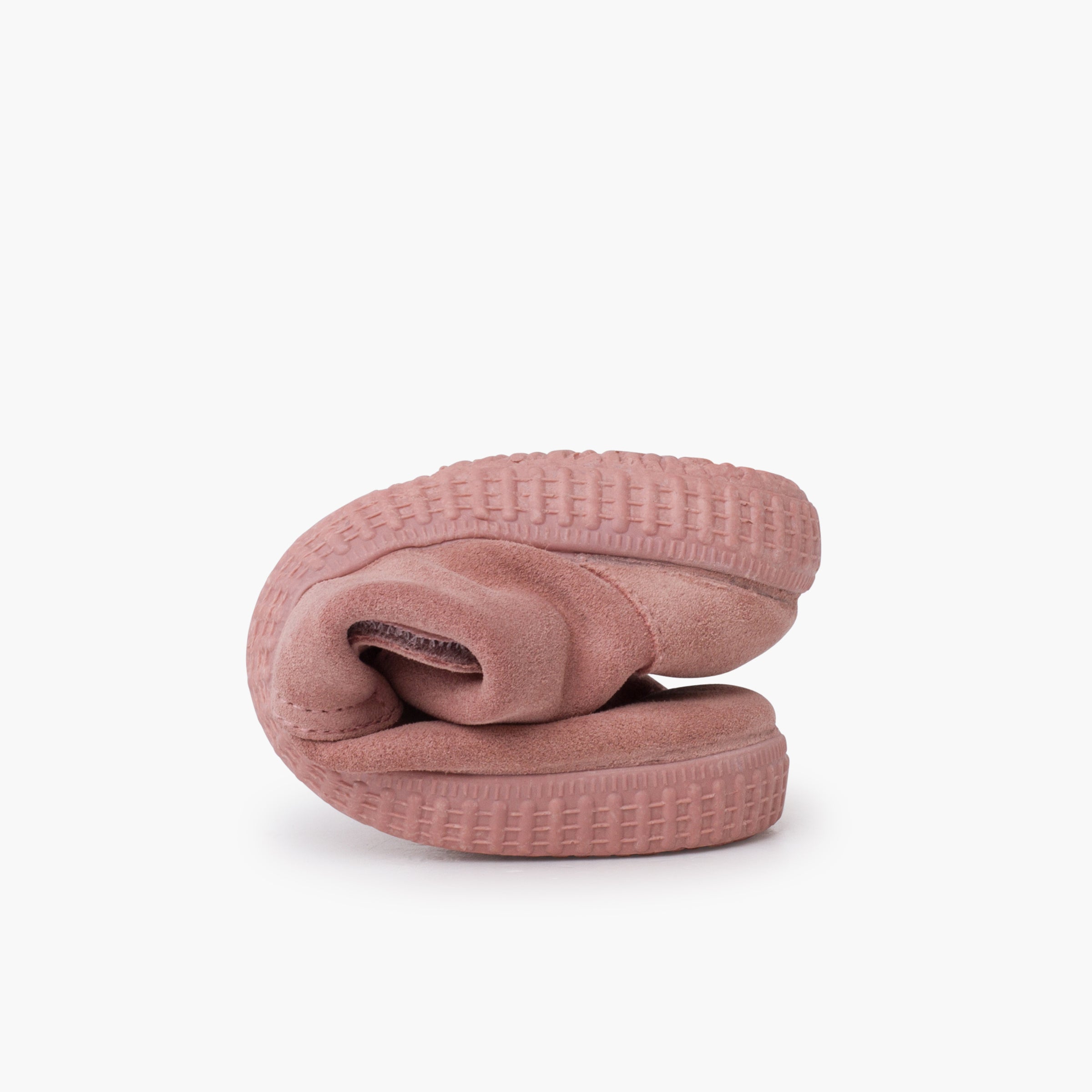 Bota Niña con Velcro Ancho y Forro Pelito color Rosa