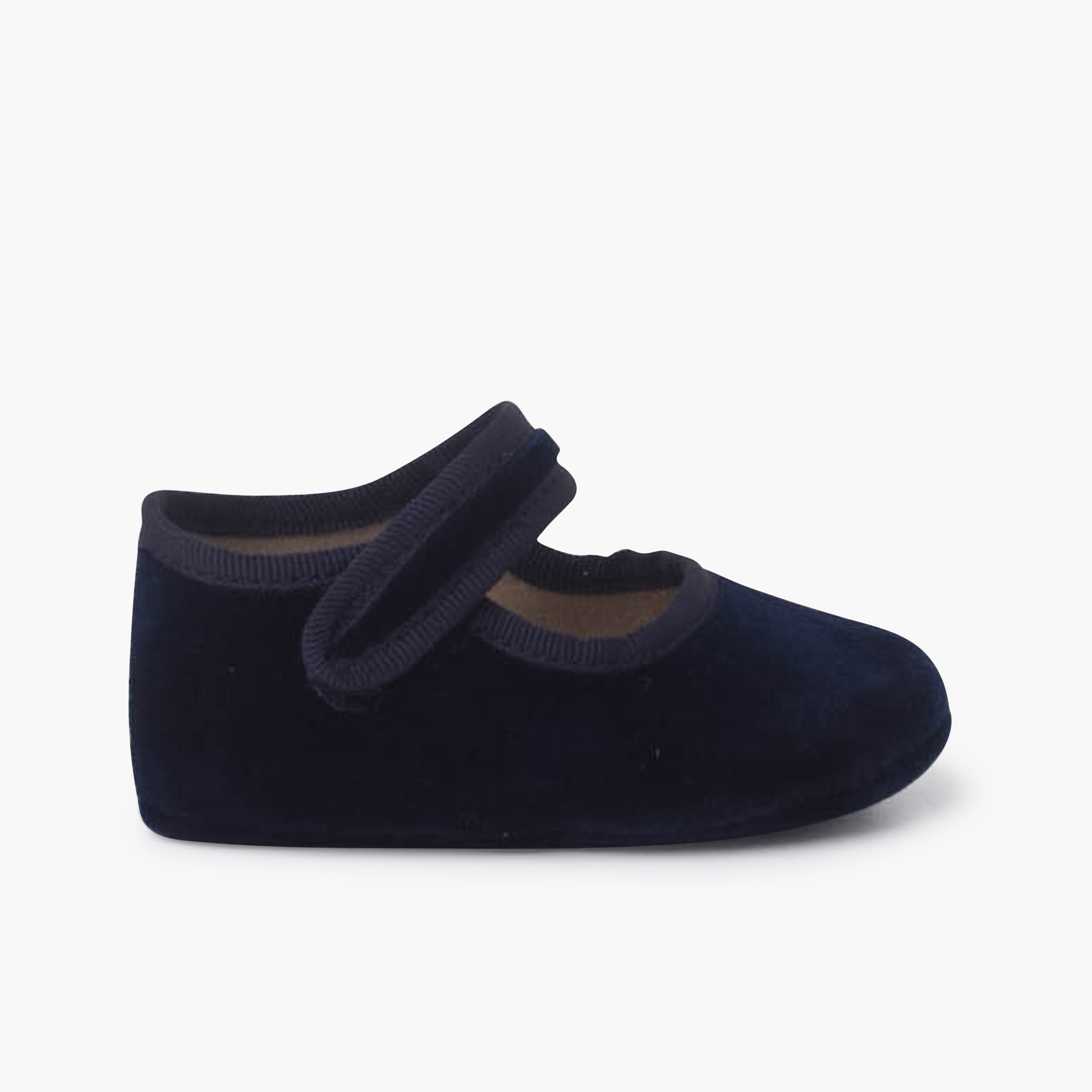 Bailarina Bebé Terciopelo con Velcro color Azul Marino
