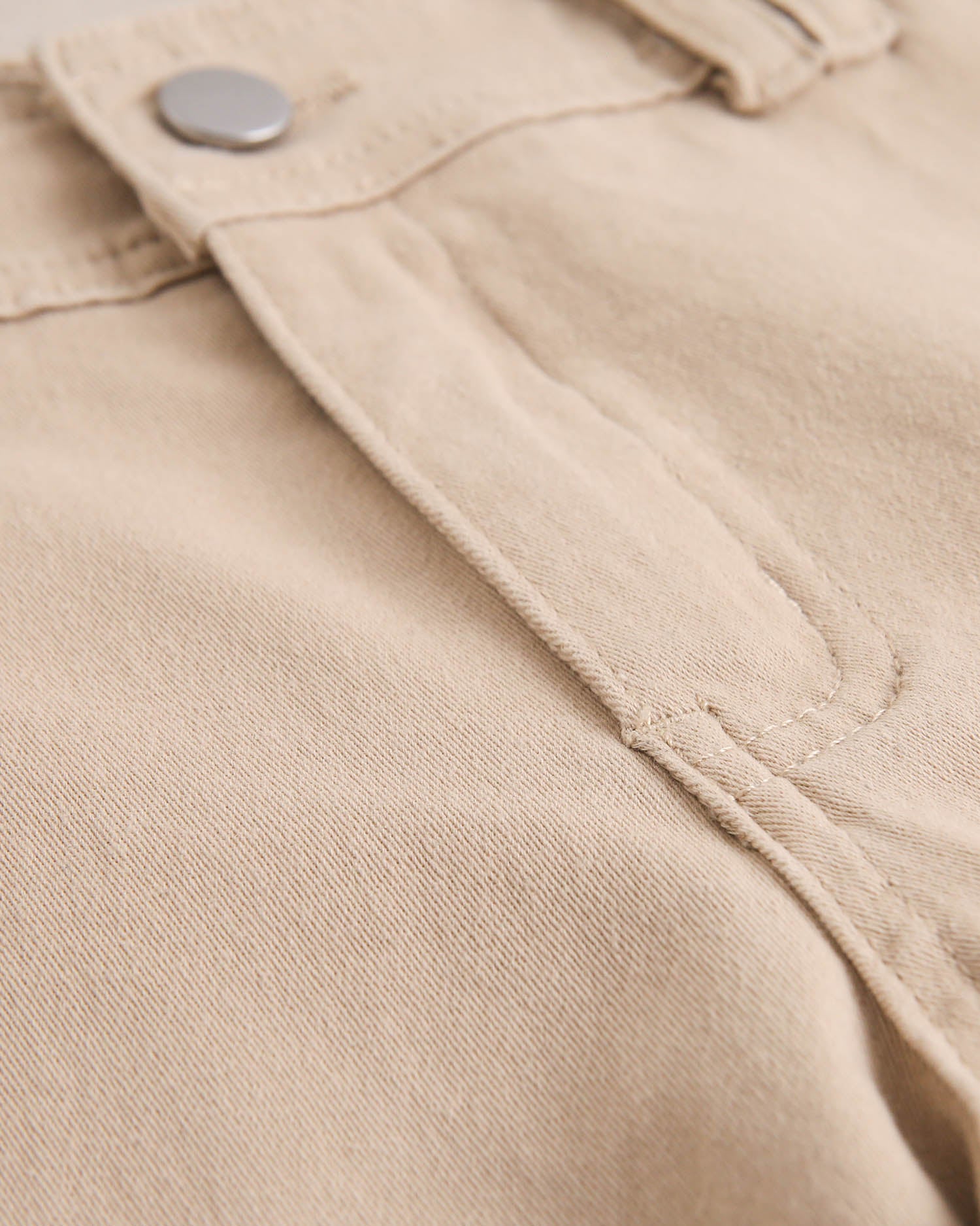 Pantalón de niña largo tipo palazzo beige