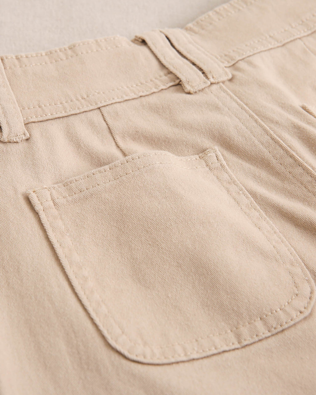 Pantalón de niña largo tipo palazzo beige