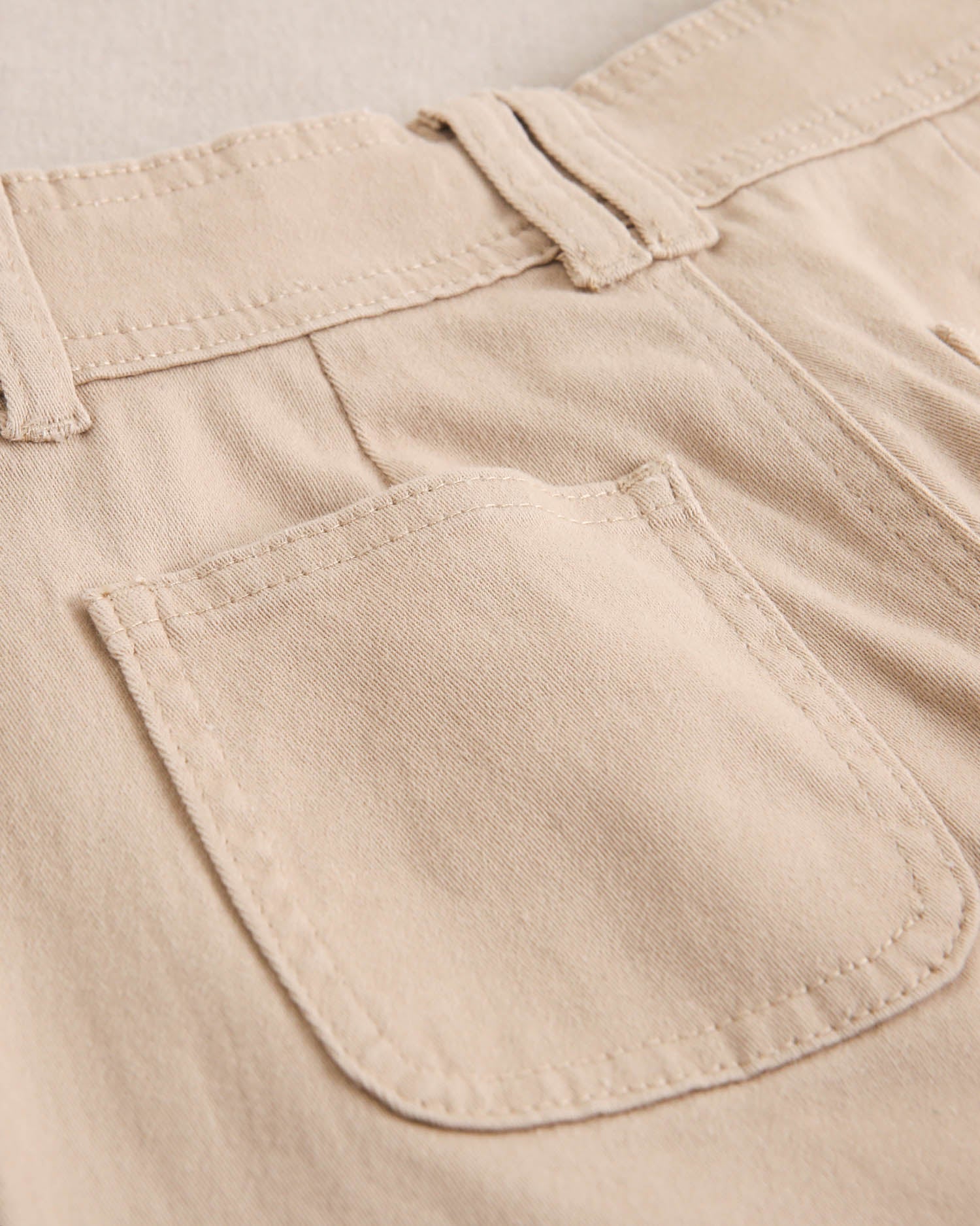 Pantalón de niña largo tipo palazzo beige