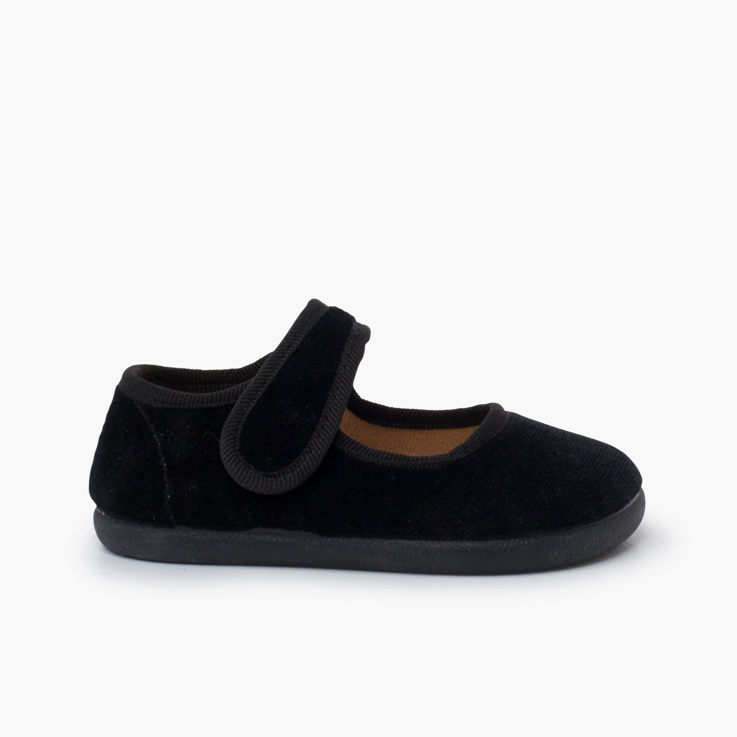 Bailarina Niña Barefoot Terciopelo con Velcro color Negro