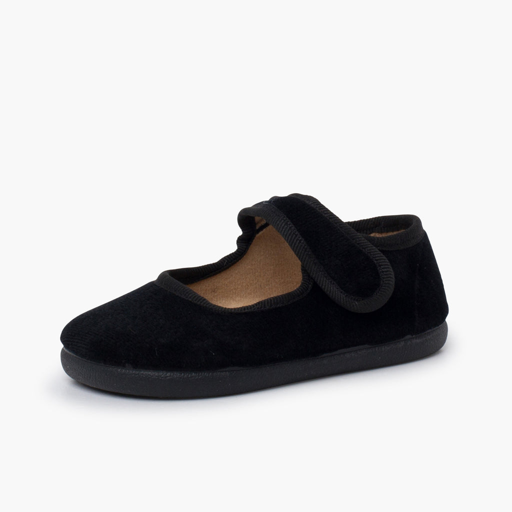 Bailarina Niña Barefoot Terciopelo con Velcro color Negro