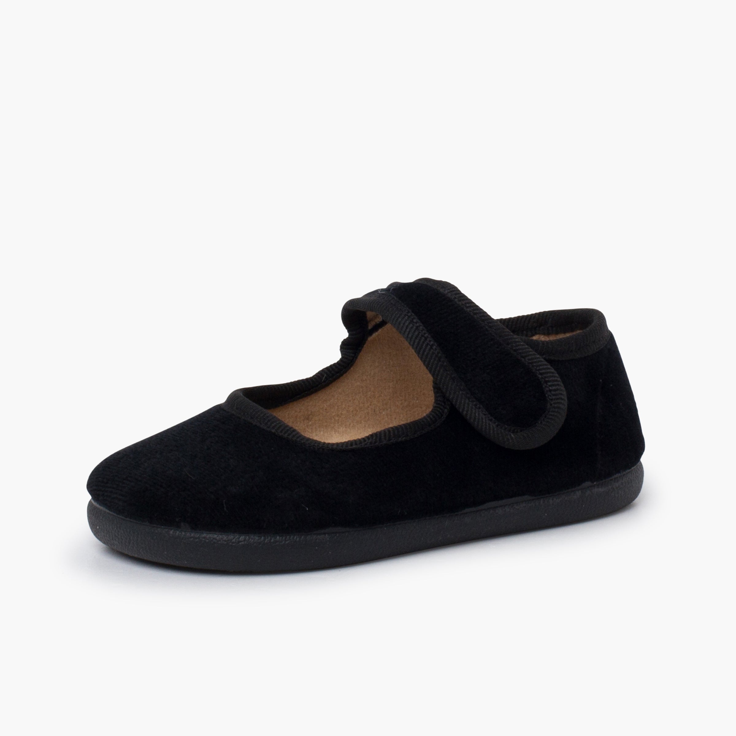 Bailarina Niña Barefoot Terciopelo con Velcro color Negro