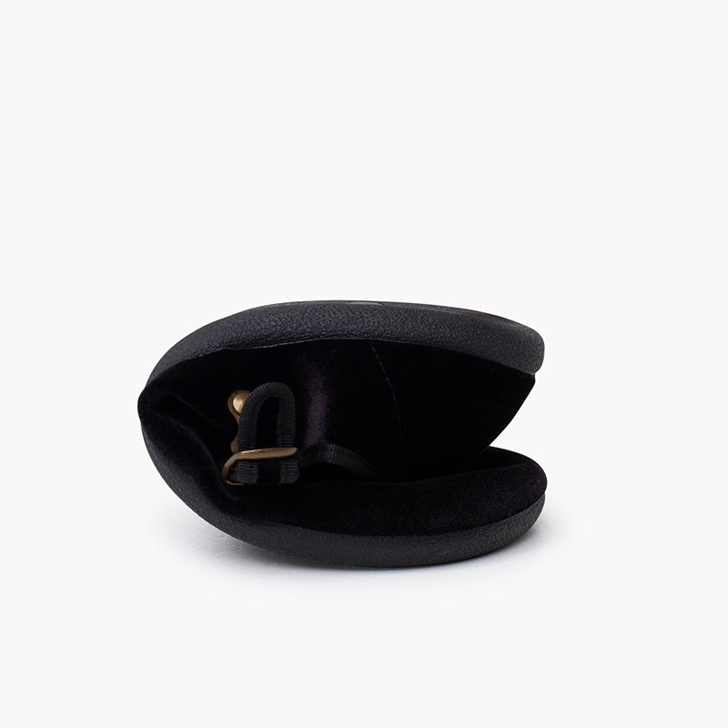 Zapato Mujer Bailarina Barefoot Terciopelo con Hebilla color Negro