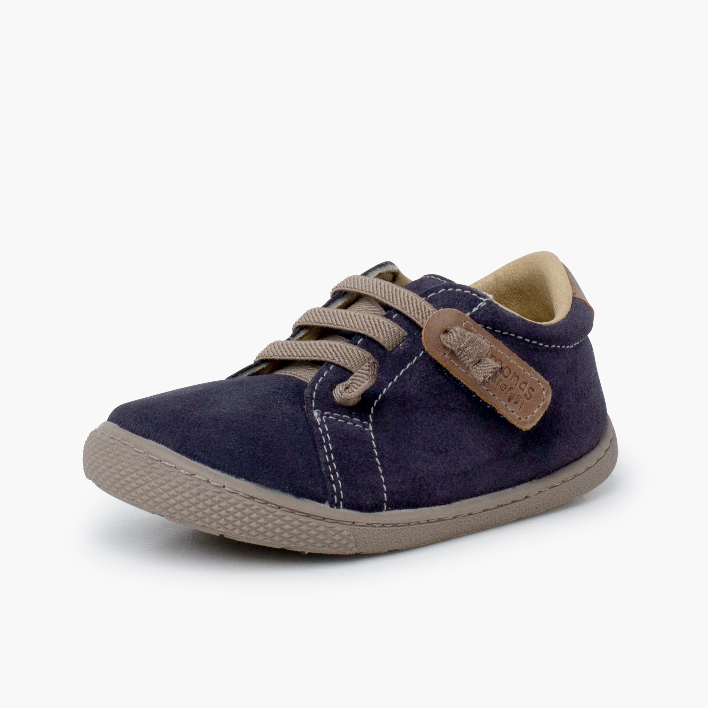 Bota Niño Gamuza Barefoot con Elástico color Azul Jeans