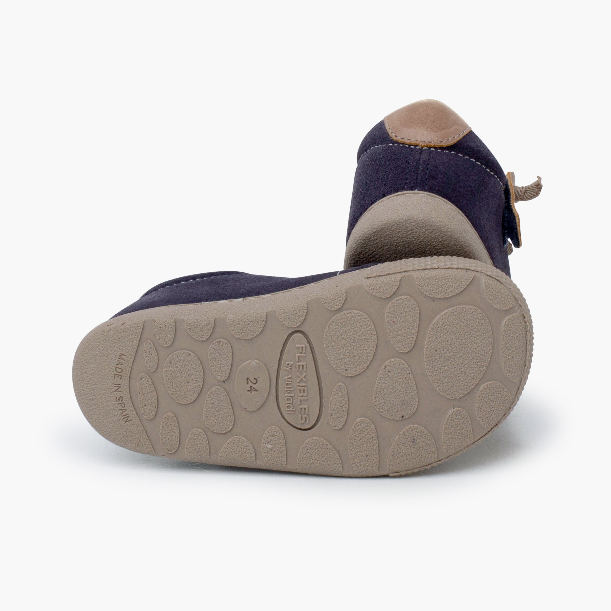 Bota Niño Gamuza Barefoot con Elástico color Azul Jeans