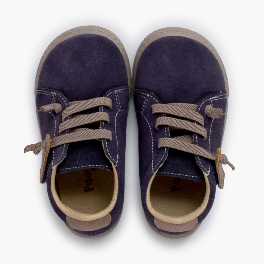 Bota Niño Gamuza Barefoot con Elástico color Azul Jeans