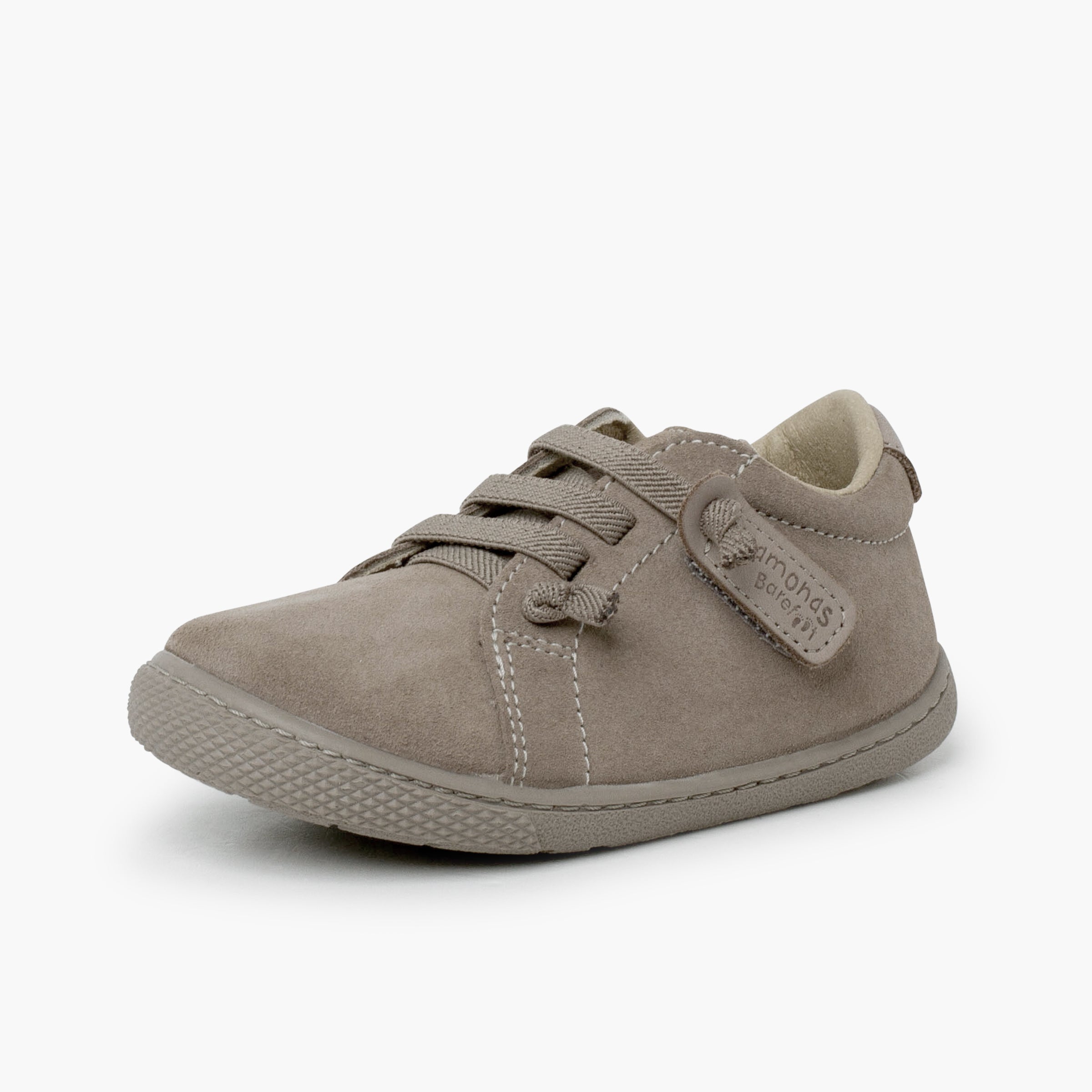 Bota Niño Gamuza Barefoot con Elástico color piedra