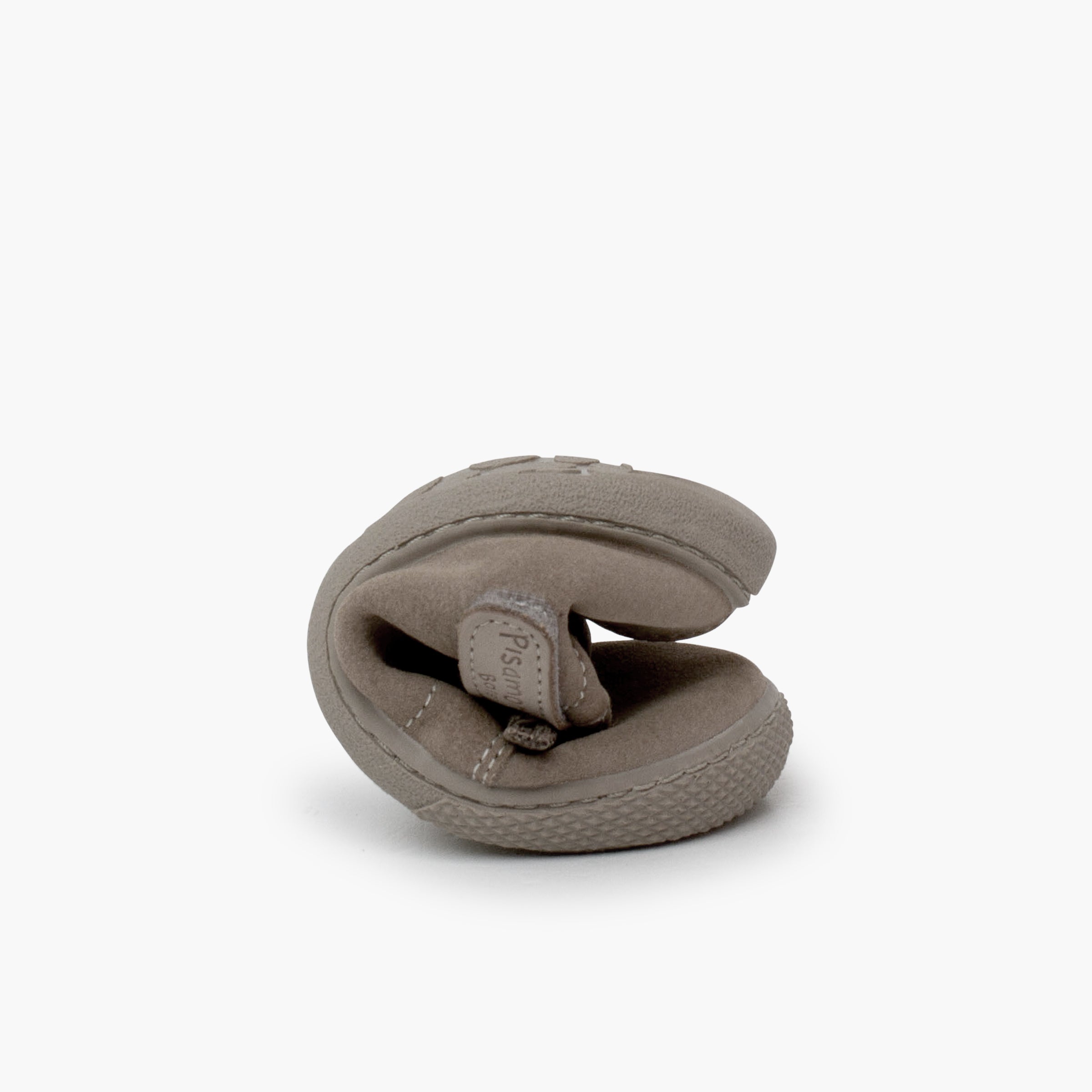 Bota Niño Gamuza Barefoot con Elástico color piedra