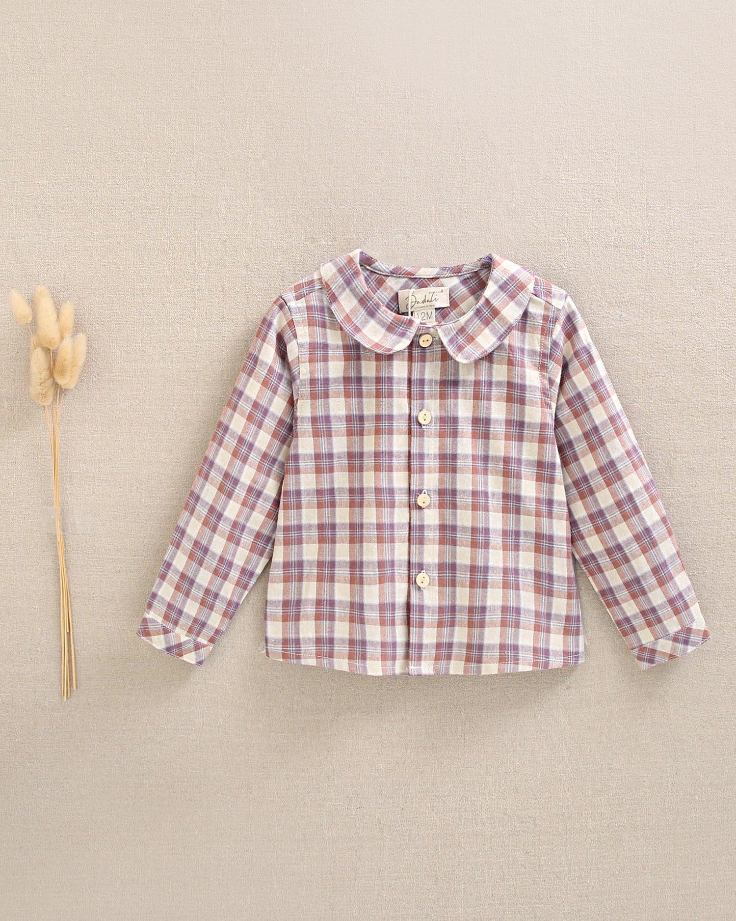 Camisa bebe niño de cuadros