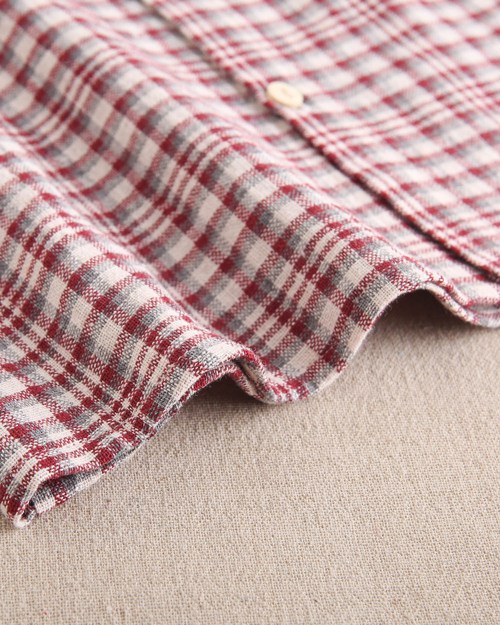 Camisa de niño de cuadros granate