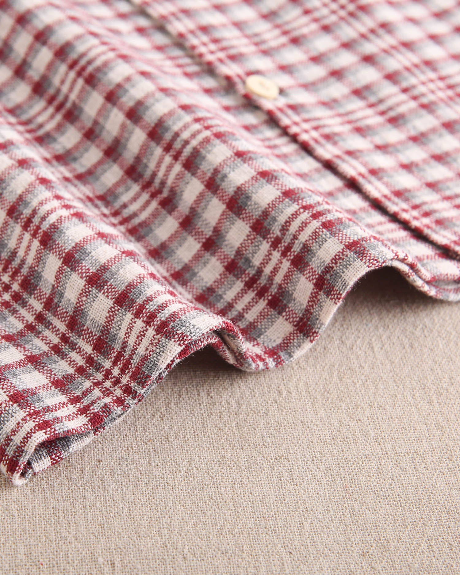 Camisa de niño de cuadros granate