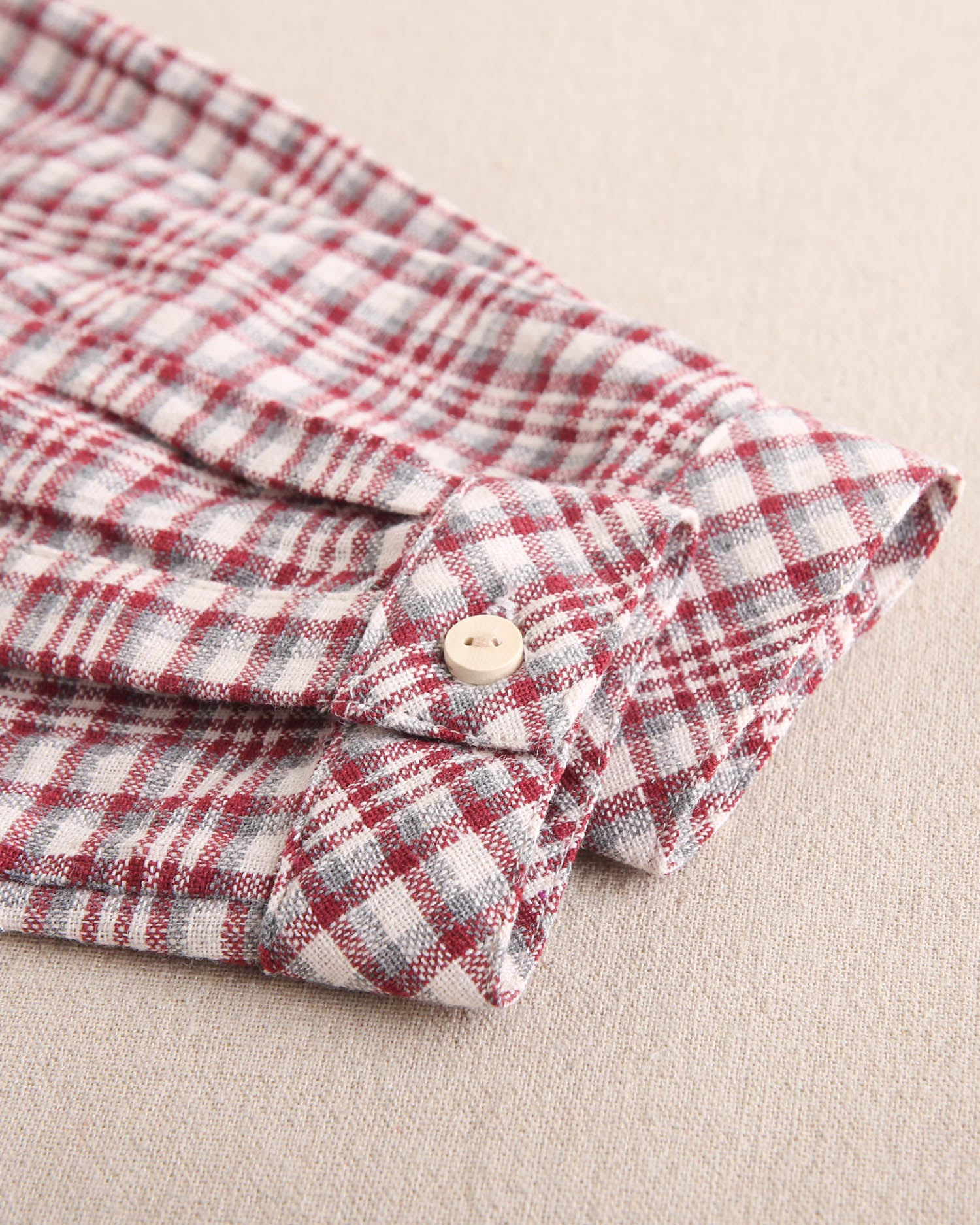 Camisa de niño de cuadros granate