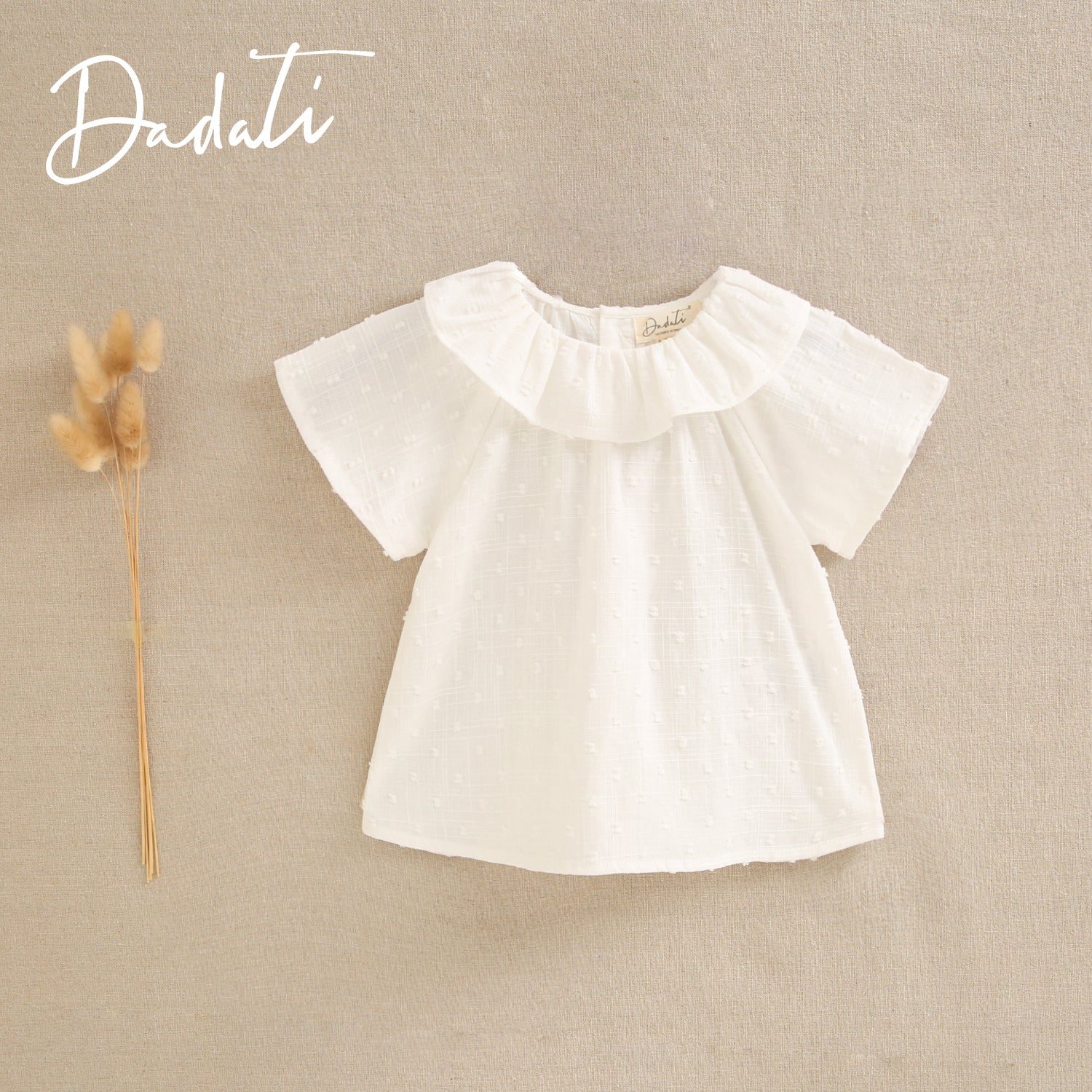 Blusa niña plumeti blanco