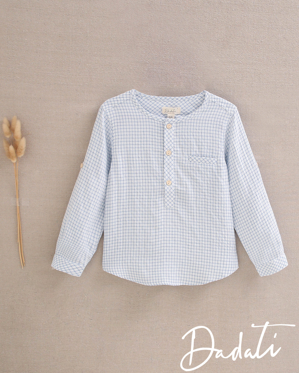 Camisa niño vichy celeste