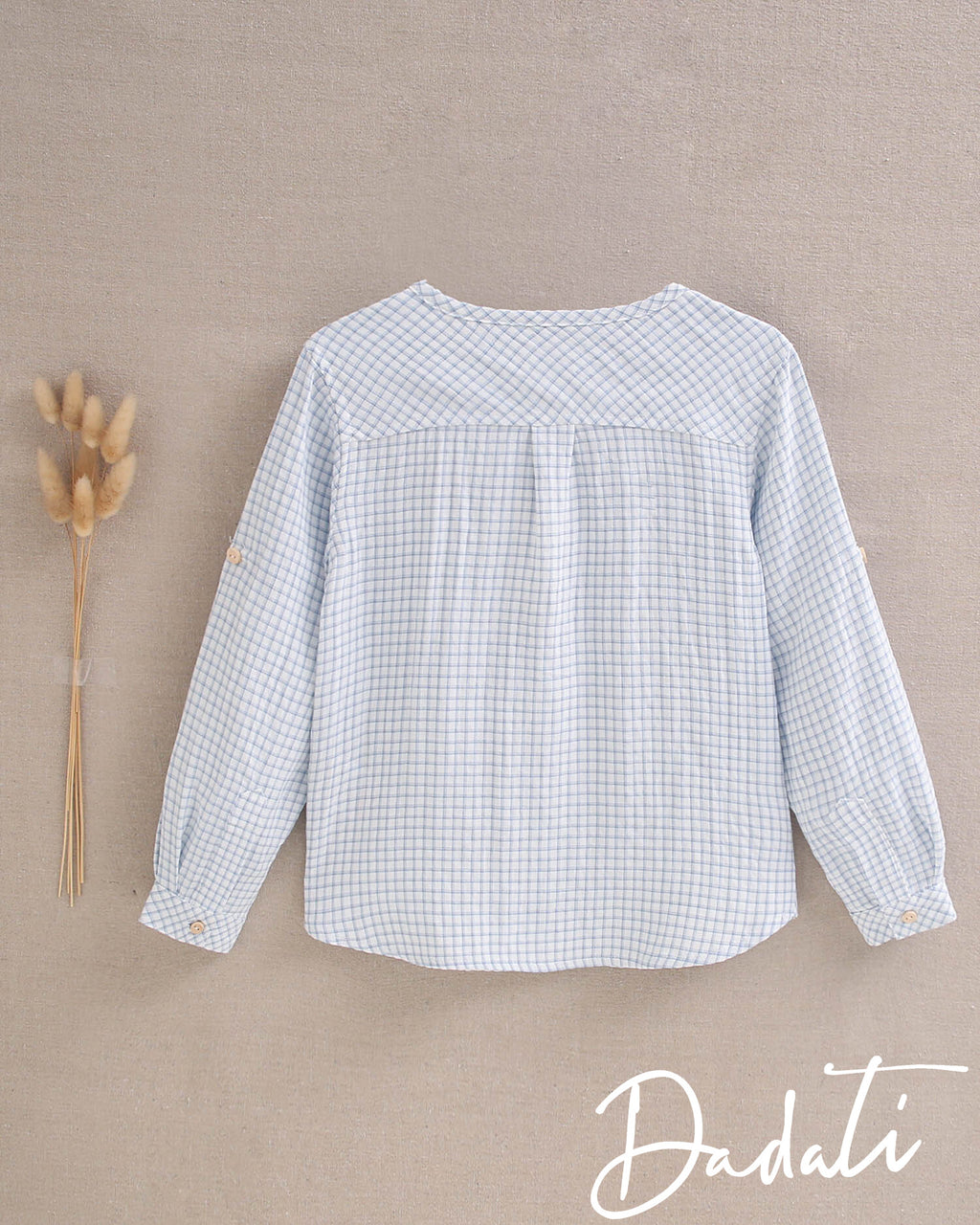 Camisa niño vichy celeste