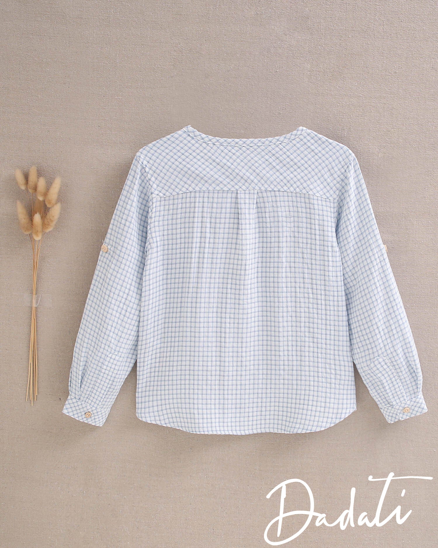 Camisa niño vichy celeste