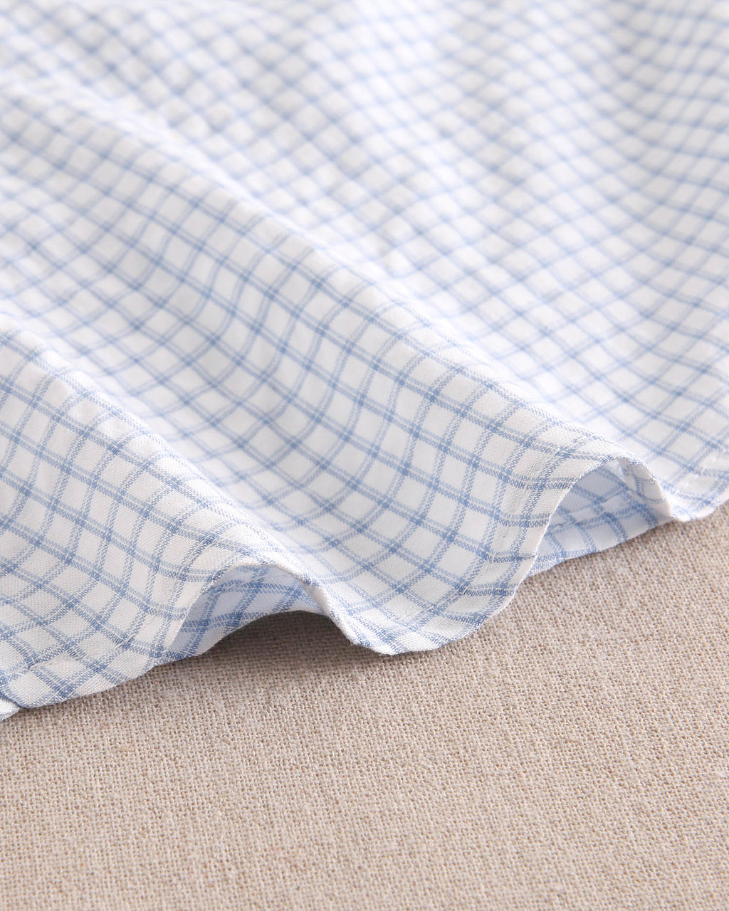 Camisa niño en cuadro vichy azul pastel