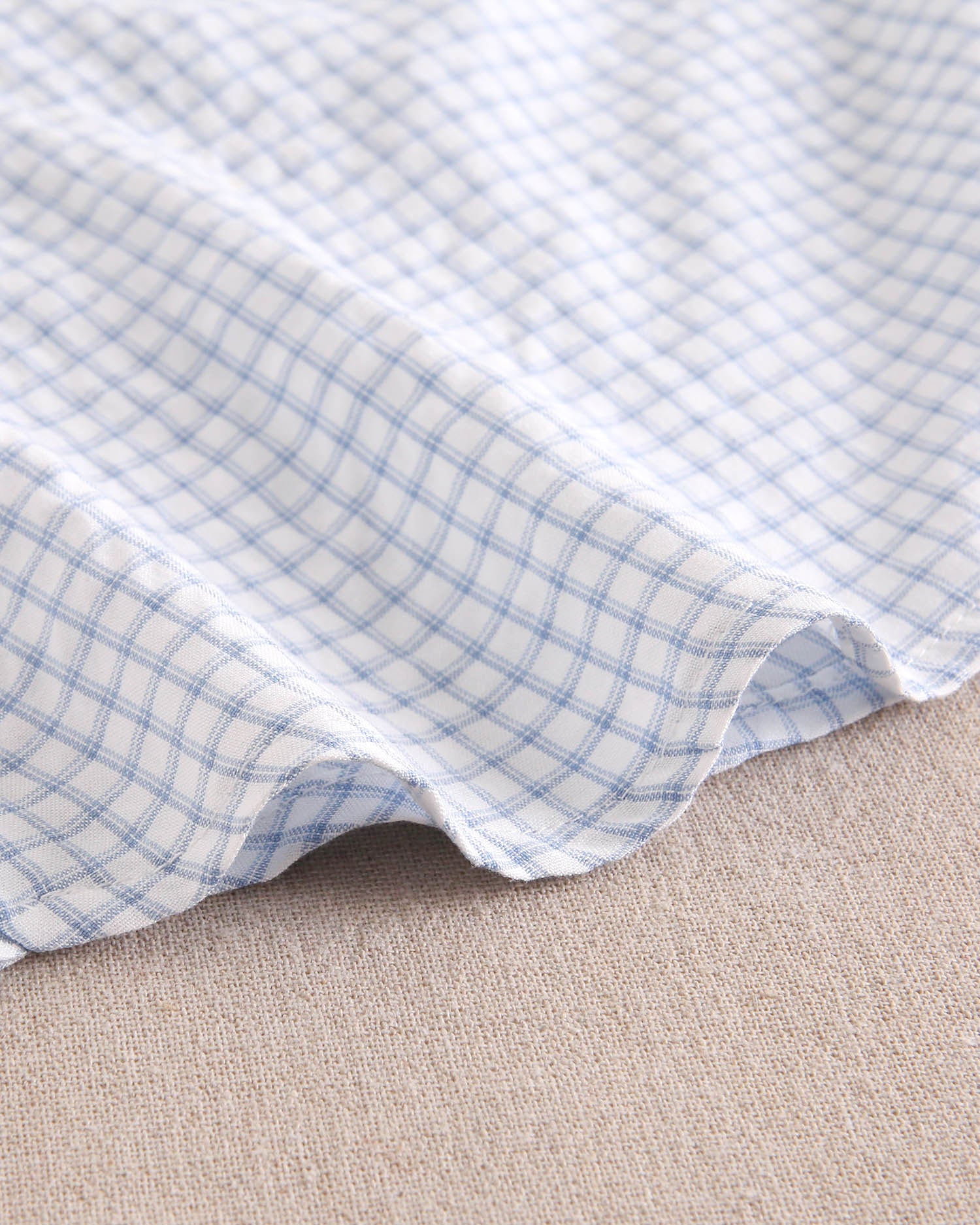 Camisa niño en cuadro vichy azul pastel