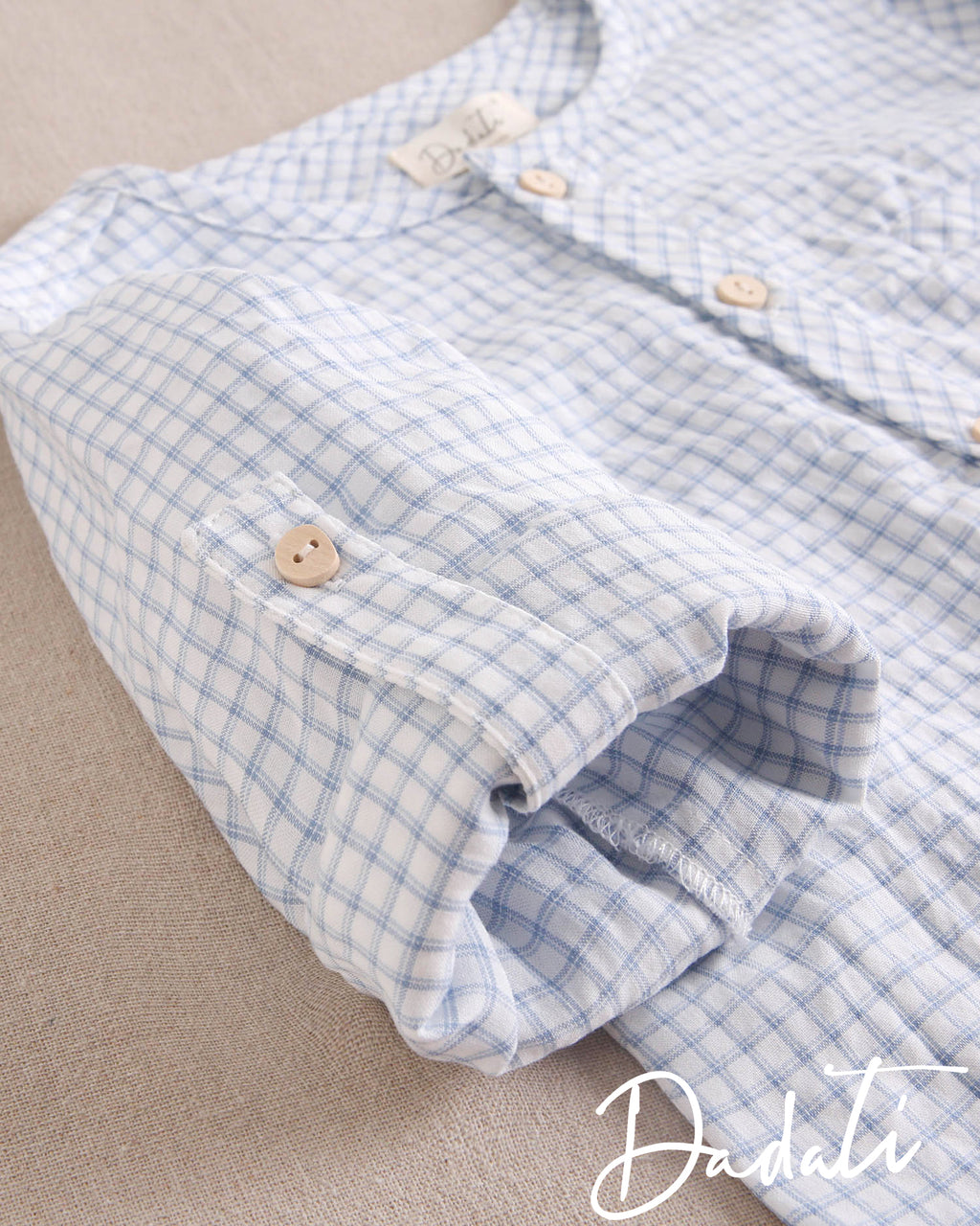 Camisa niño vichy celeste