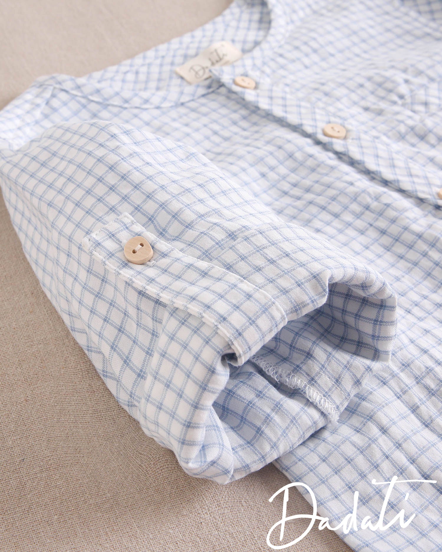 Camisa niño vichy celeste