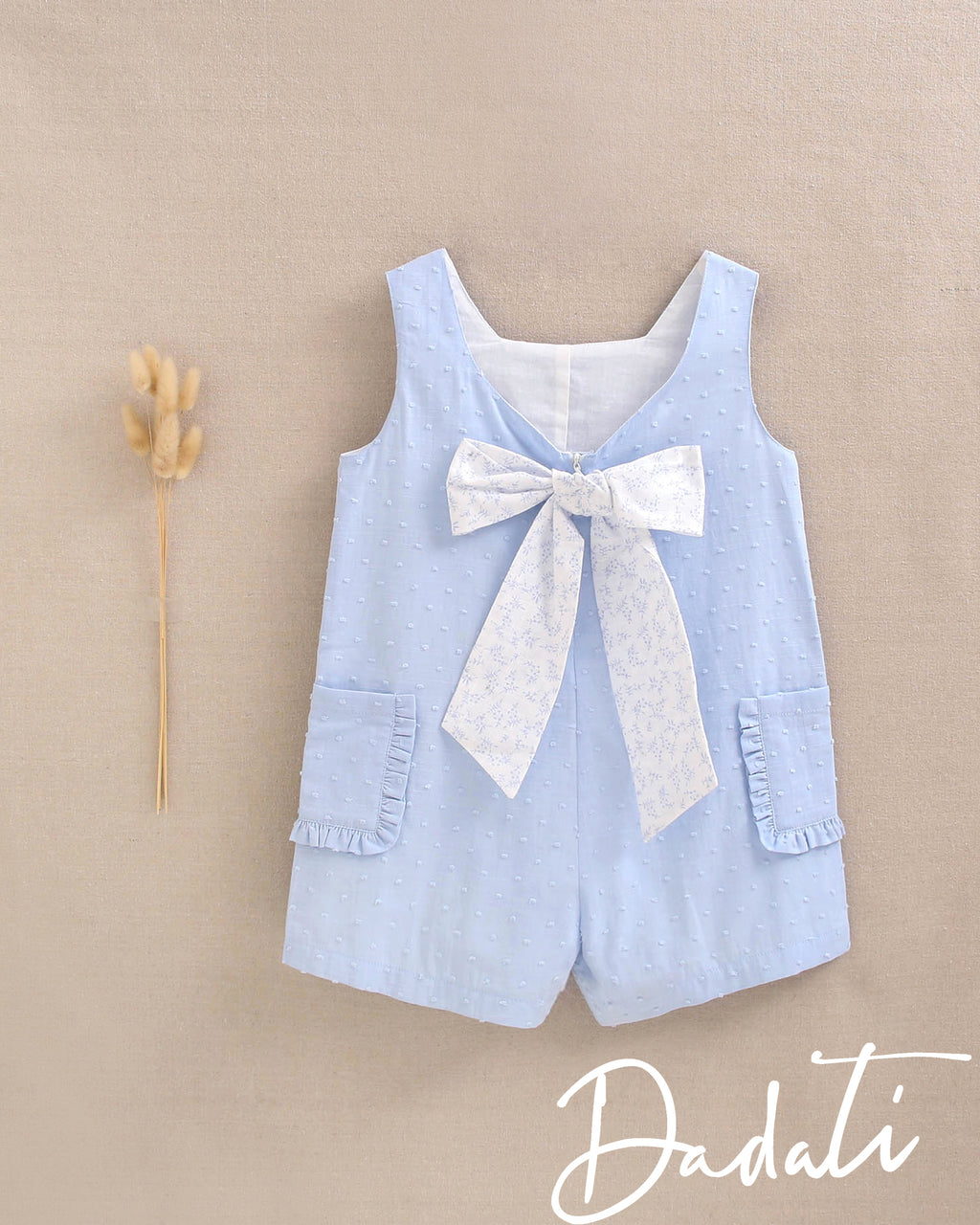 Enterito corto niña celeste