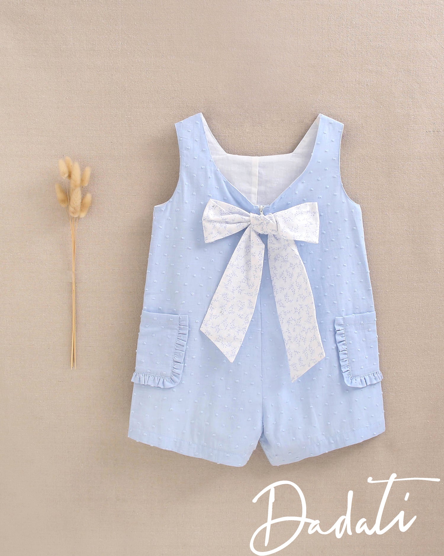 Enterito corto niña celeste