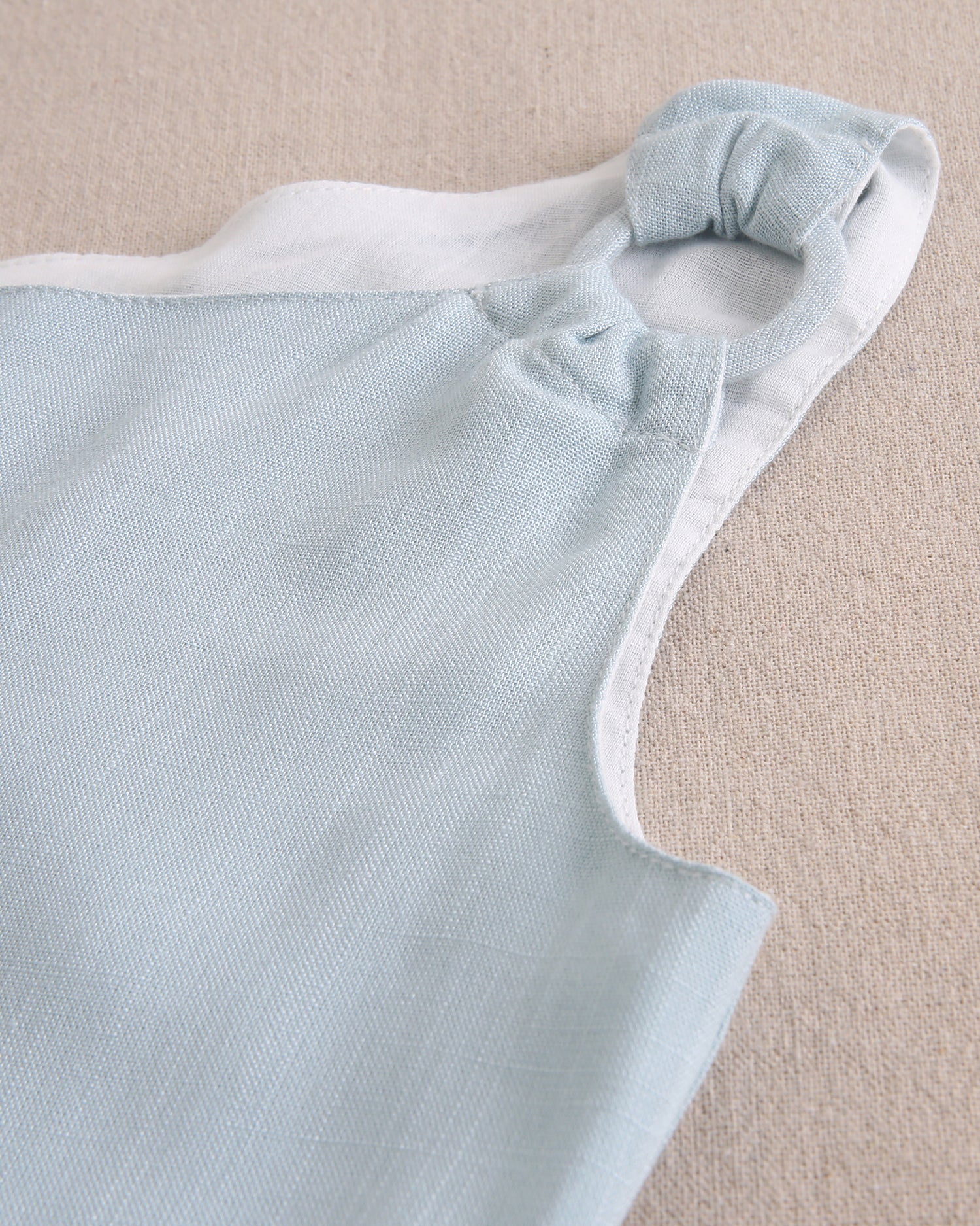 Enterito largo niña azul cielo con hombro asimétrico