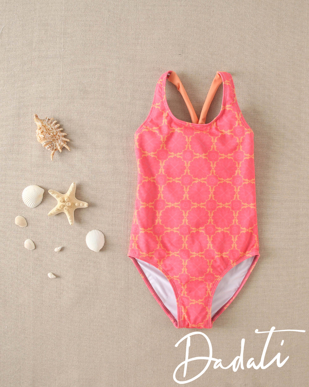 Traje de baño niña fucsia