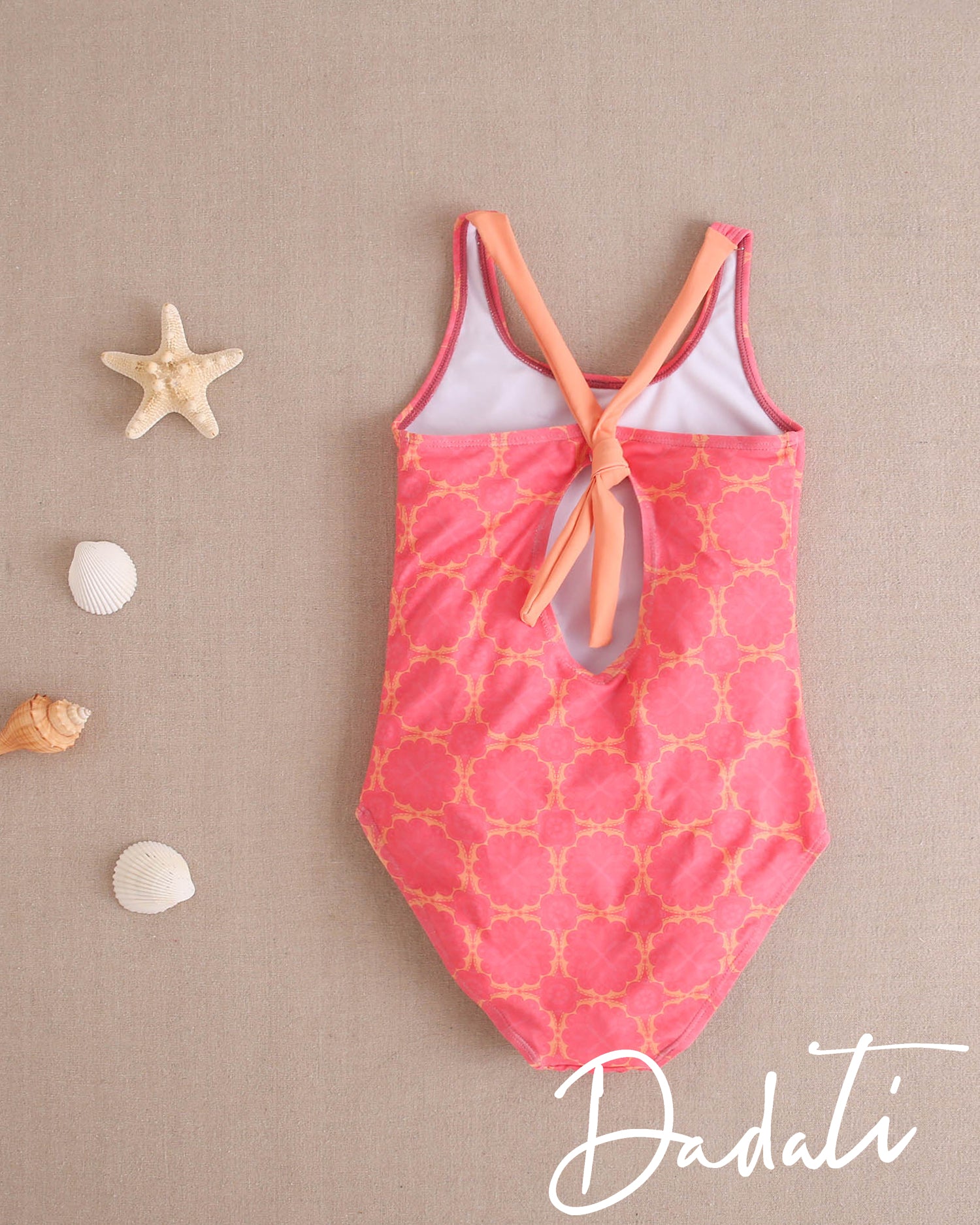 Traje de baño niña fucsia