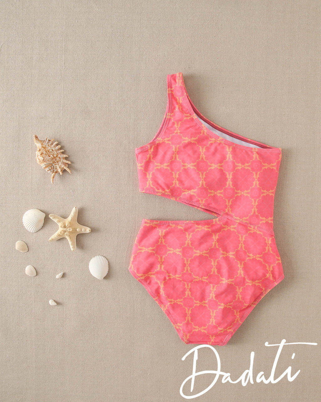 Traje de baño niña trikini rosado