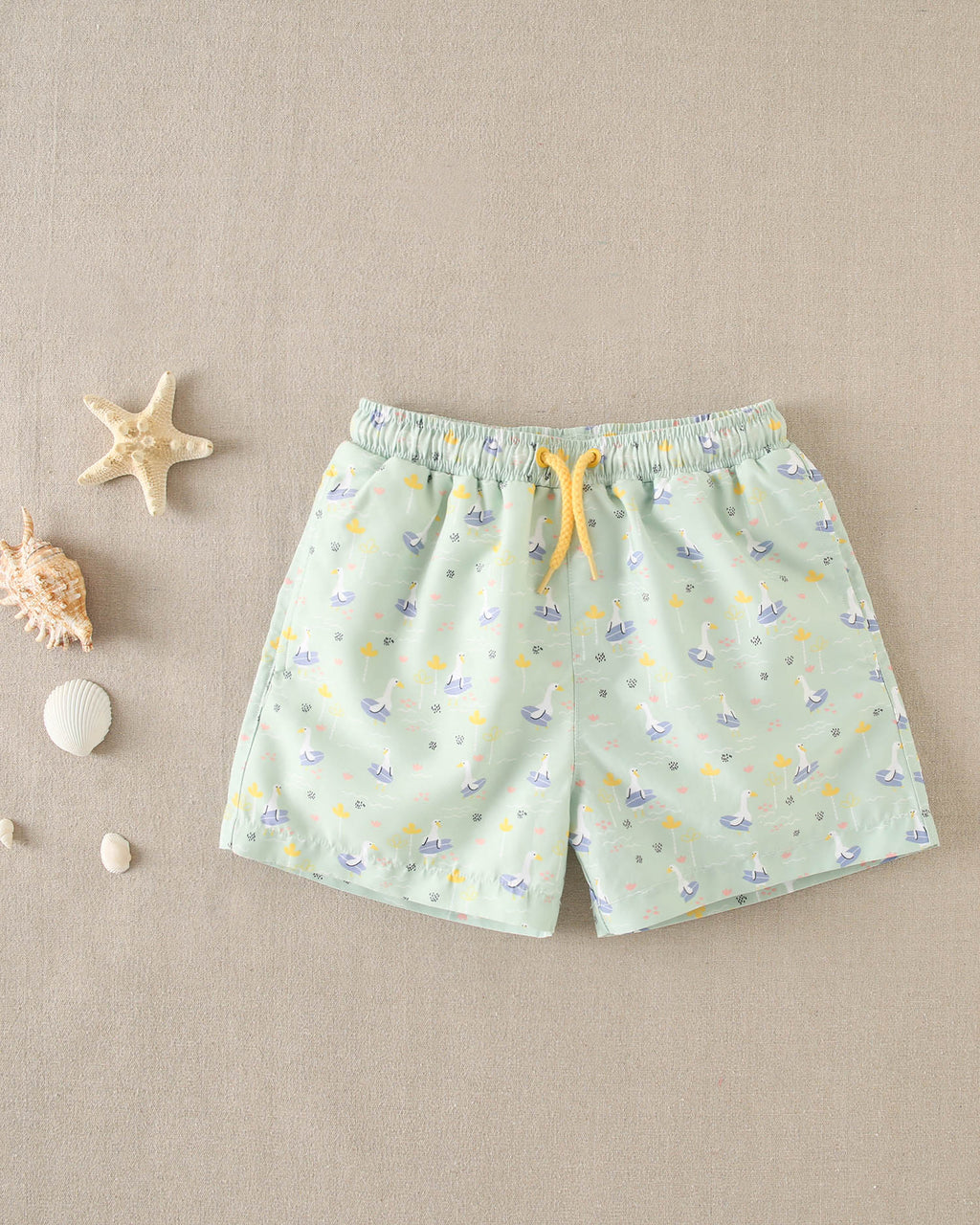 Traje de baño niño verde con lila