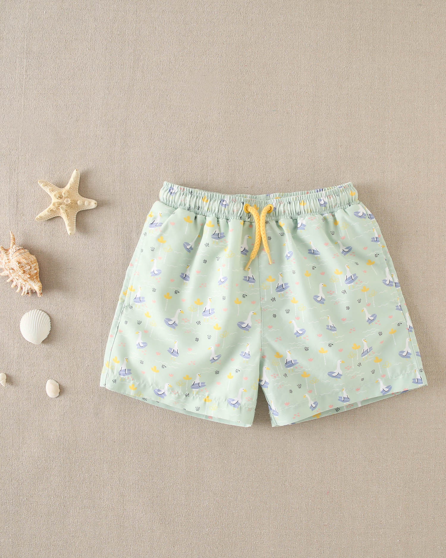 Traje de baño niño verde con lila