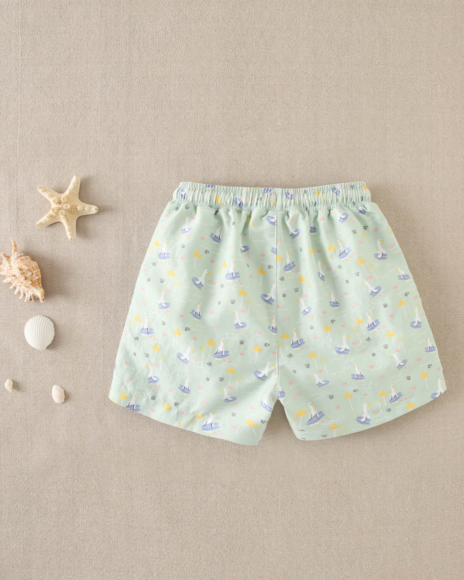 Traje de baño niño verde con lila