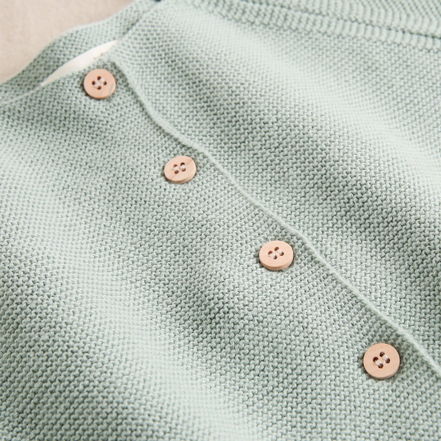 Chaqueta niña punto en color verde agua