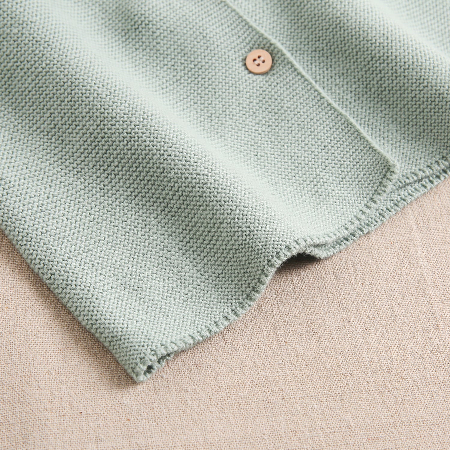 Chaqueta niña punto en color verde agua