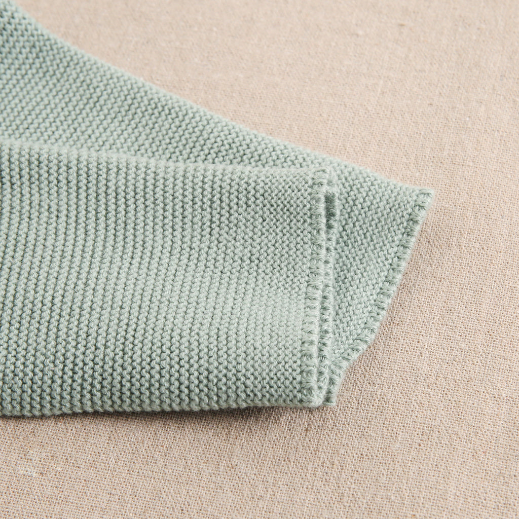 Chaqueta niña punto en color verde agua