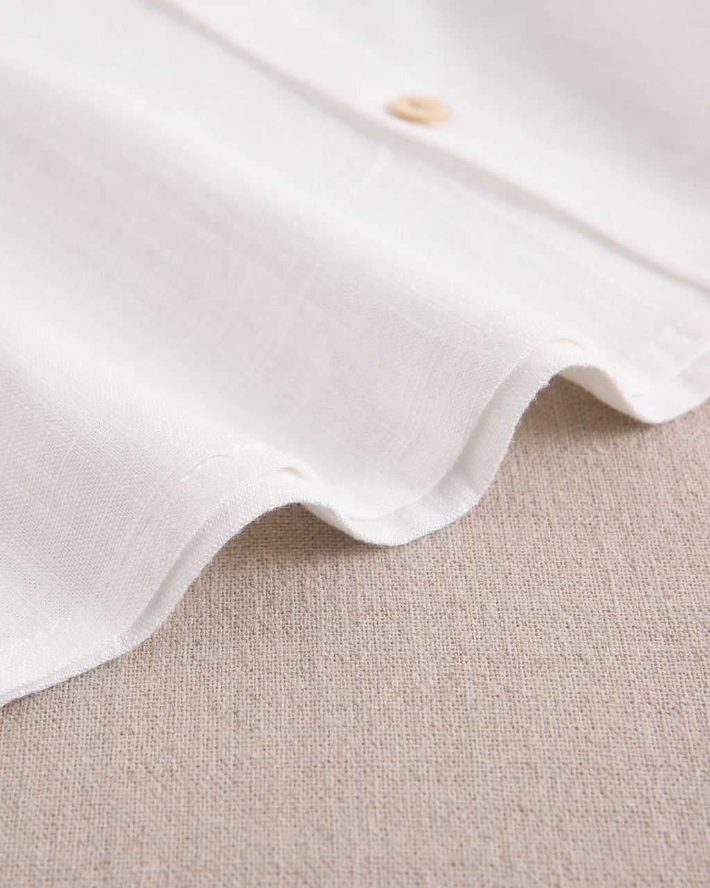 Camisa niño blanca de lino con cuello mao