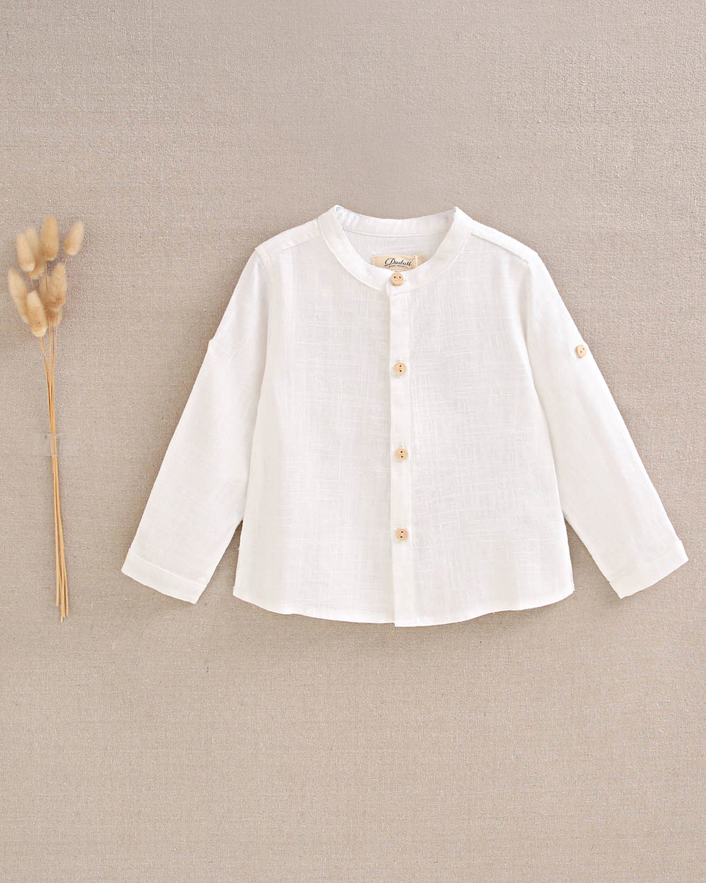 Camisa bebé niño blanca manga larga